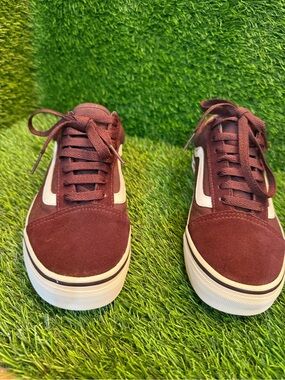 Vans unisex Burgundy Suede Low-Top Sneakers - Lace-Up New m 4.5. W 6.0